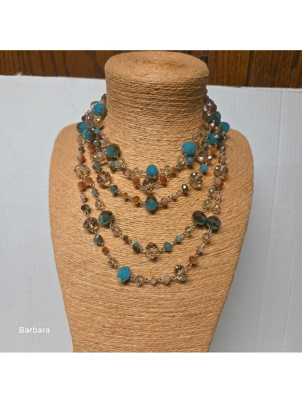 Aldo 4-Strand Cascading Crystal Bead Necklace